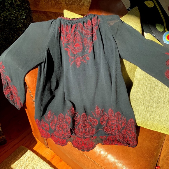 Beautiful, sheer, double lined front blouse - Picture 1 of 5